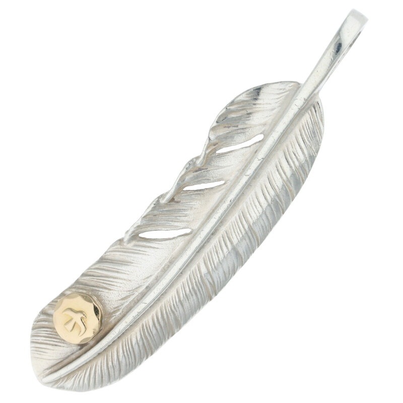 メタル付き特大フェザー 右向き ※使用感あり【取扱：福岡天神店