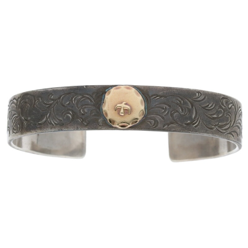 唐草彫り平打ちブレス M 【取扱：原宿シルバー店】 | すべての商品