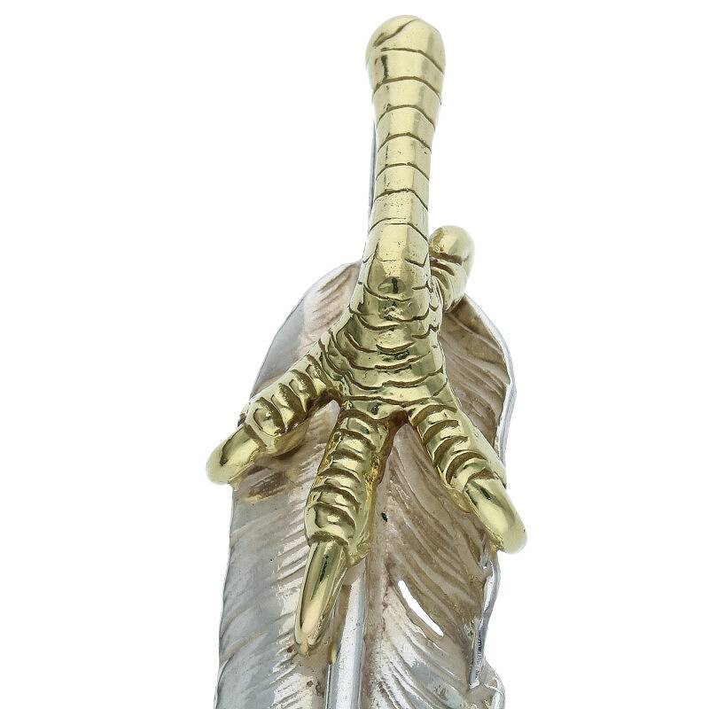 金爪メタル付き特大フェザー 左向き 【取扱：原宿シルバー店