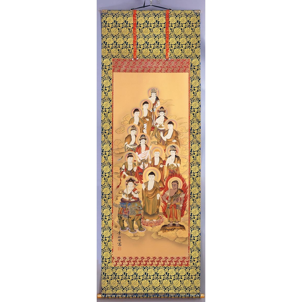 肉筆掛軸 「十三佛」 福田素仙 インテリア【ポイント5％還元中
