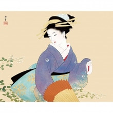 上村松園『春芳』額 : アートの友社 上村松園『春芳』額 112019b