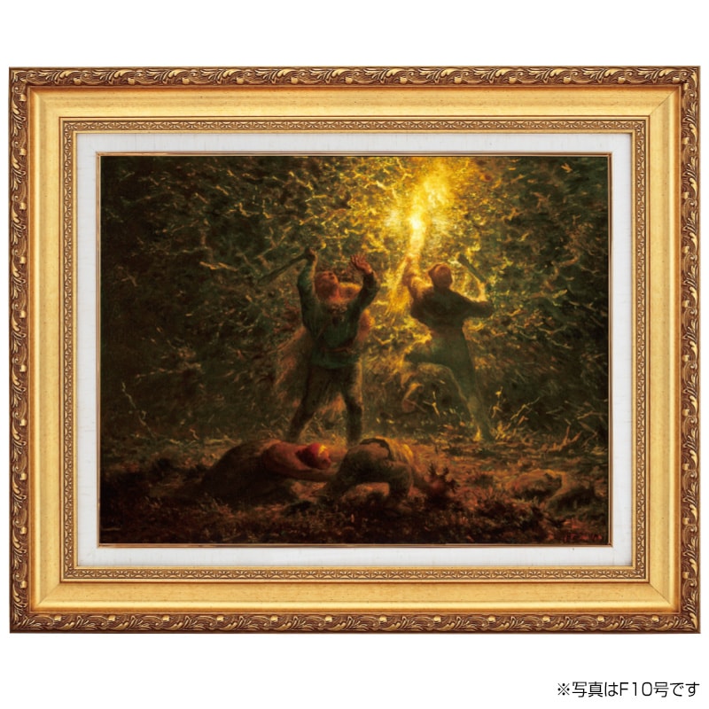 ミレー 鳥の巣狩り4号 立体複製名画 絵画 額付き インテリア : アート