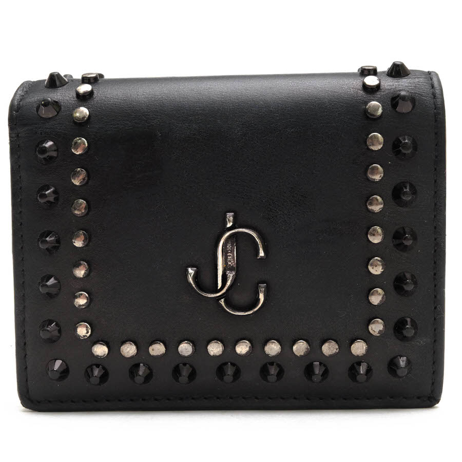 Jimmy Choo 193 Hanne Smooth Calf Leather Jc Emblem Wallet / ジミー