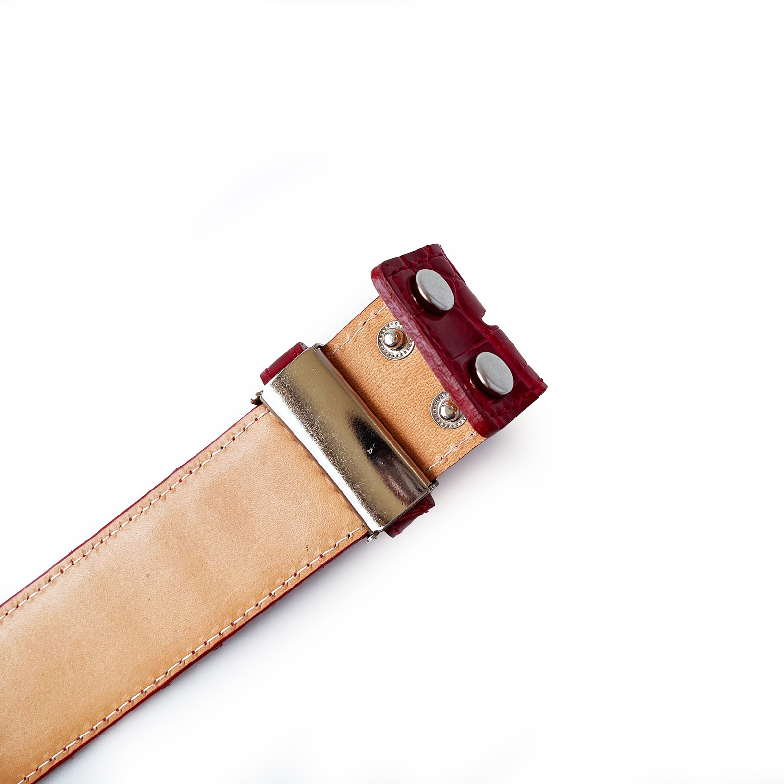 クロコ パッチワークベルト 40mm Fレッド | BELT | HOMMON（ホンモン）