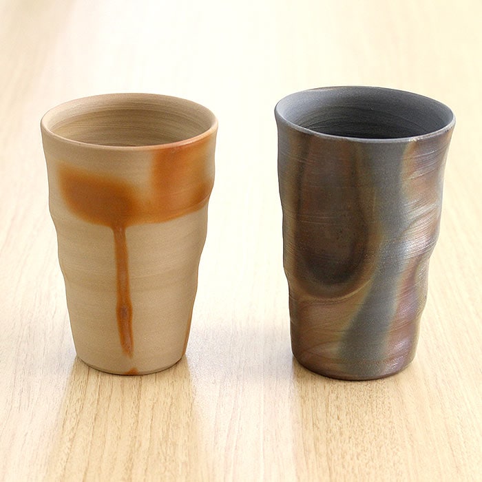 備前焼陶芸品 収納ケース 木製 手書き 備前焼陶芸品 収納ケース 木製