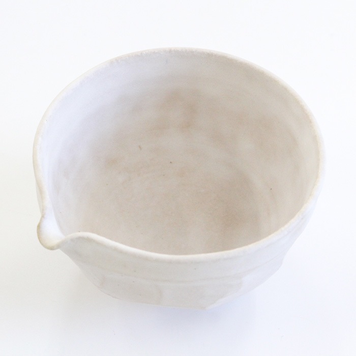 抹茶茶碗 泉流山 萩焼 片口 SHINKA ソギ 【 マットブラック / マット