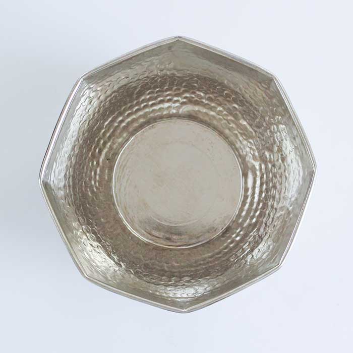 茶道具 建水 槌目八角建水 【 茶道 けんすい モール製 野点 八角建水 】