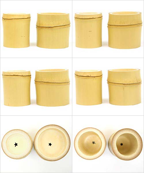 茶道具 蓋置 竹蓋置 並 炉 風炉一双 茶道 竹 風炉用 炉用 久保左文 （z）