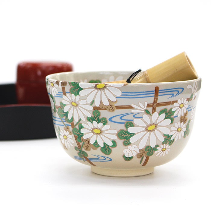 茶道具 抹茶茶碗 宮地英香作 御本手 白菊