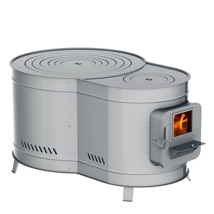 大型時計型薪ストーブ AF-76 【煙突径 φ106mm】 | 鉄板製薪ストーブ