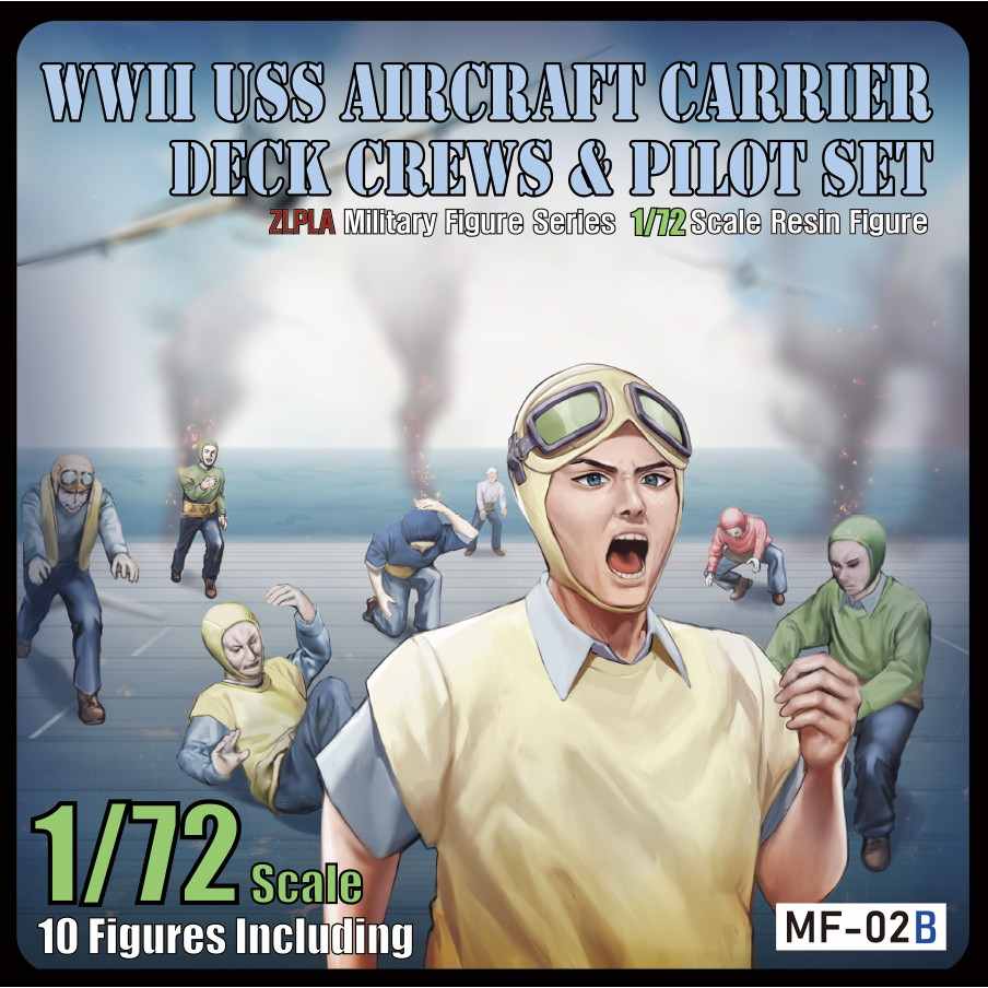 MF-02B 1/72 WWIIアメリカ海軍航空母艦デッキクルー&パイロットセット
