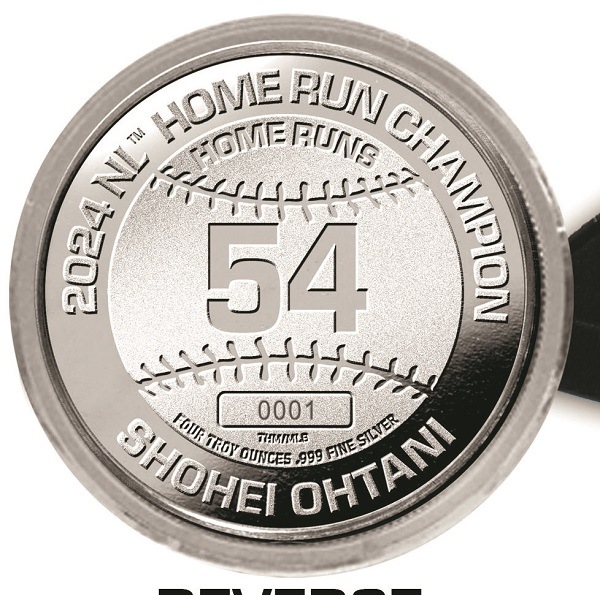大谷翔平 2024年ナ・リーグ ホームラン王記念 純金・純銀メダル | 記念