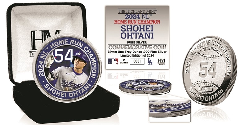 大谷翔平 2024年ナ・リーグ ホームラン王記念 純金・純銀メダル | 記念