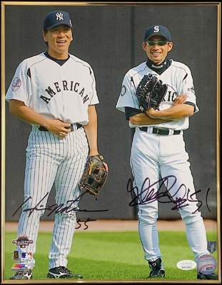 ☆殿堂入り記念☆イチロー&松井秀喜 直筆フォアフォールドサイン