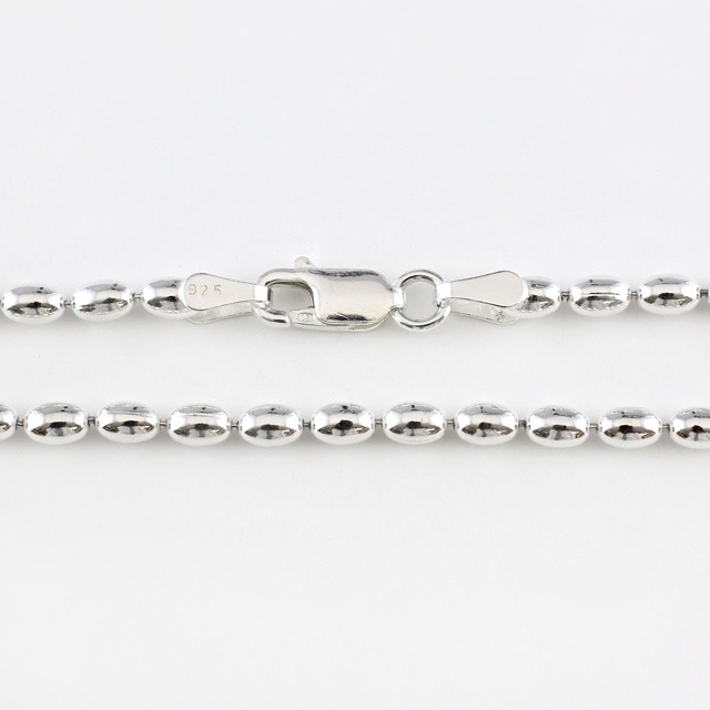 FOCBCO320 SV925製オーバルボールチェーン 太さ3.2mm - 卸シルバー