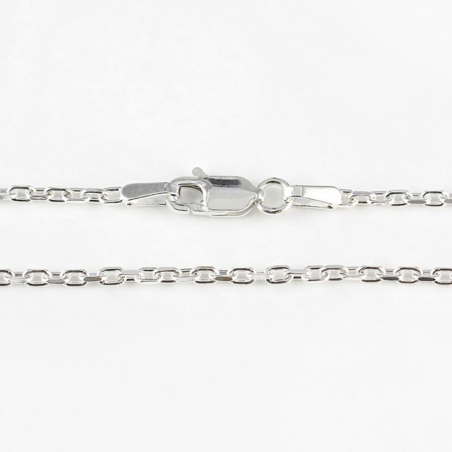 FOCCL0602C SV925製2面カットあずきチェーン 線径0.60mm太さ2.0mm - 卸