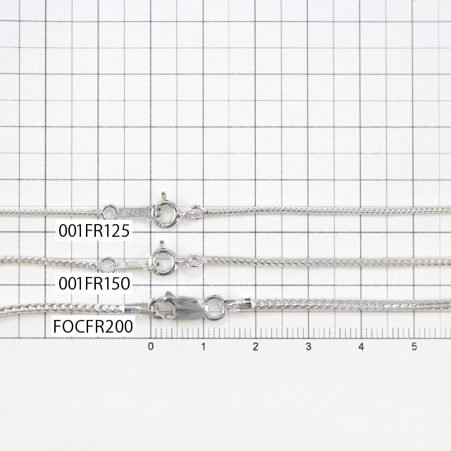 001FR125 SV925製フォックステイルラウンドチェーン 太さ1.25mm - 卸