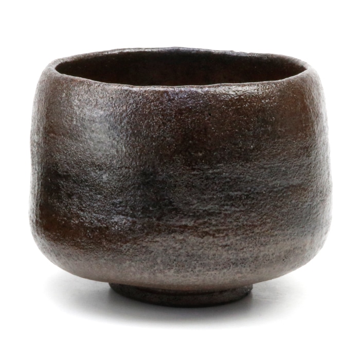 茶道具 楽茶碗】 初代 長次郎 黒茶碗 銘「禿」写 佐々木昭楽作