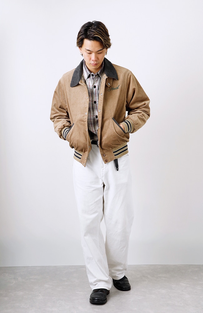 SKOOKUM LETTERMAN コーデュロイジャケット 新品 スクーカム コーデュロイジャケット バイロン カラー レターマン