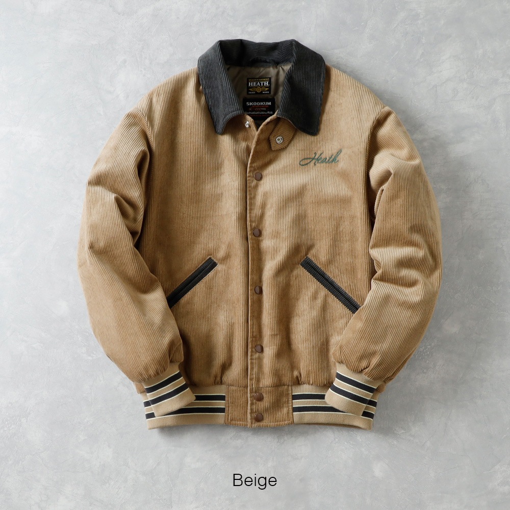 SKOOKUM LETTERMAN コーデュロイジャケット 新品 スクーカム コーデュロイジャケット バイロン カラー レターマン