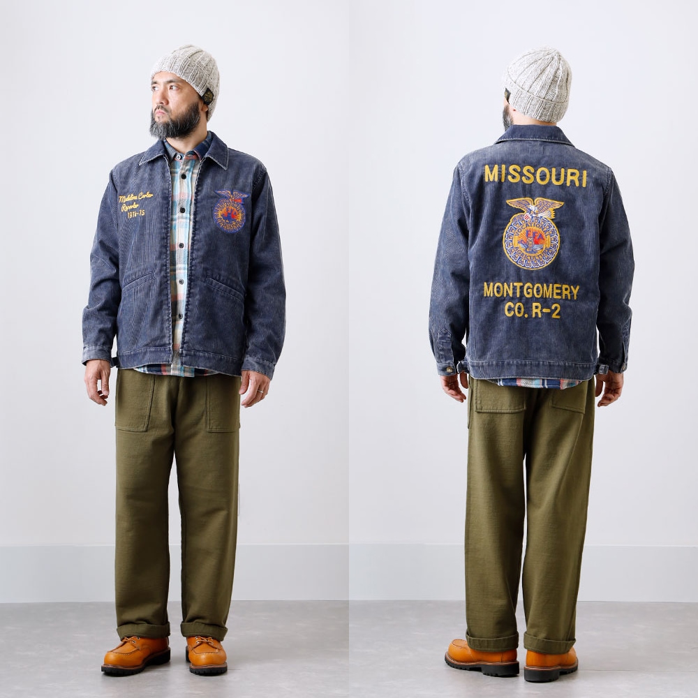 【グッドサイズ】00s FFA ファーマーズジャケット103-40 00s FFA NEBRASKA コーデュロイ ジャケット メンズ 表記103-40サイズ