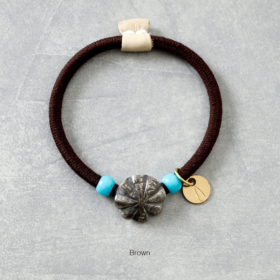 BUTTON WORKS】APOLLO CONCHO HAIR ELASTIC BRACELET マーキュリー