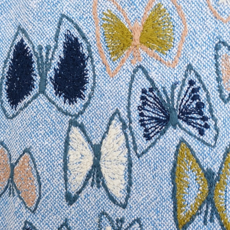 ミナペルホネン mina perhonen sky flower 刺繍生地 155×100cm (fa88