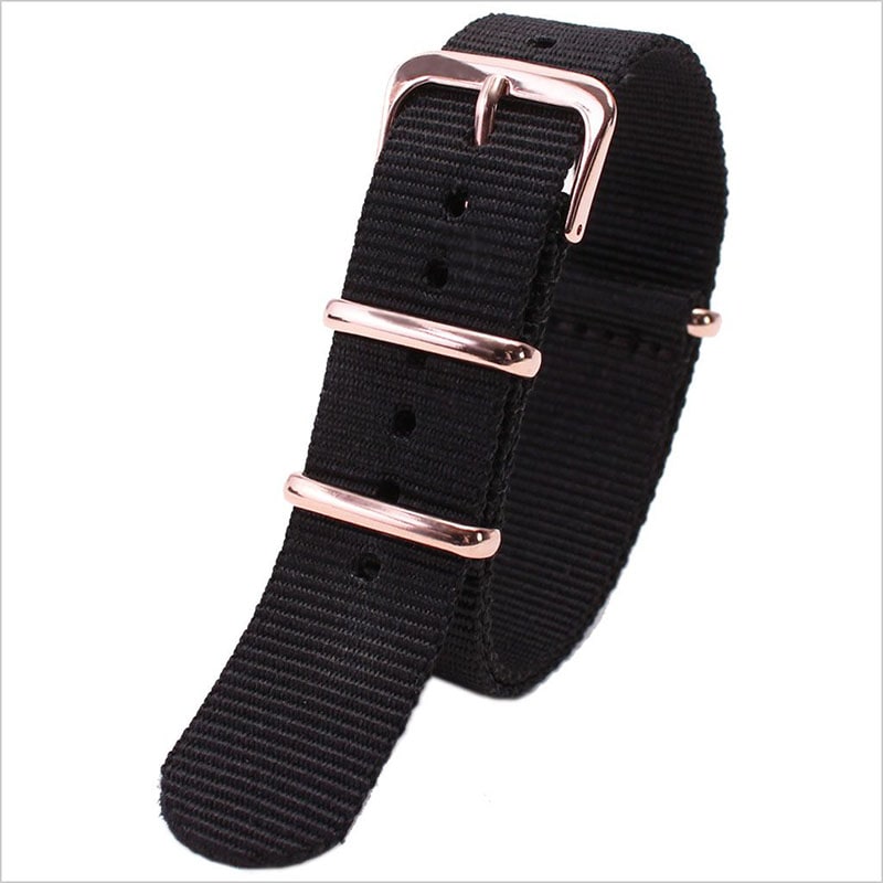 ナイロンベルト 18mm ナイロン ナトーベルト NYLON NATO BELT ブラック