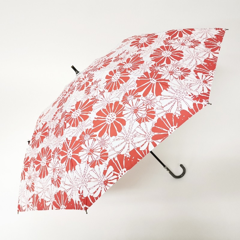 傘・折りたたみ傘・日傘の販売 ショートワイド傘 ガーベラ柄 雨晴兼用