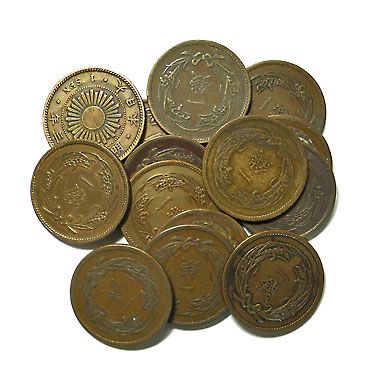 稲1銭青銅貨 明治33年 洗い品等 14枚 | 日本近代コイン (2),稲1銭銅貨