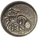 宝永・三つ宝 両面大黒豆板銀 3.5g | 明治以前の日本の古銭,丁銀