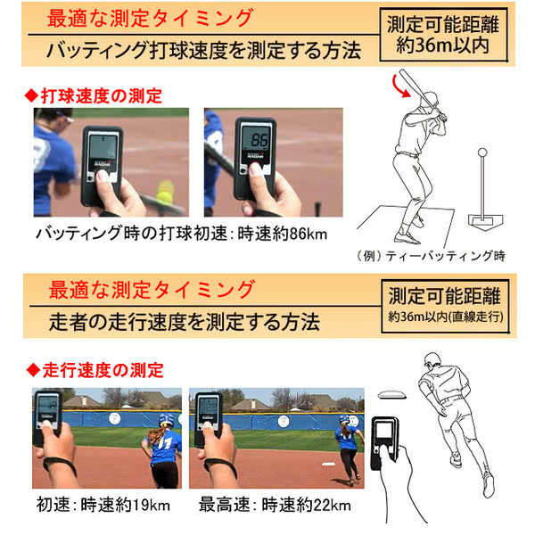 ポケットレーダーD＆M 野球 小型スピードガン測定器 PR1000 ディーエム