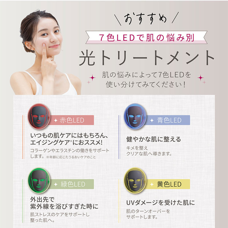 LINKA(リンカ) 7色LED美容マスク 光美容 美顔器 (送料無料) | 家電製品