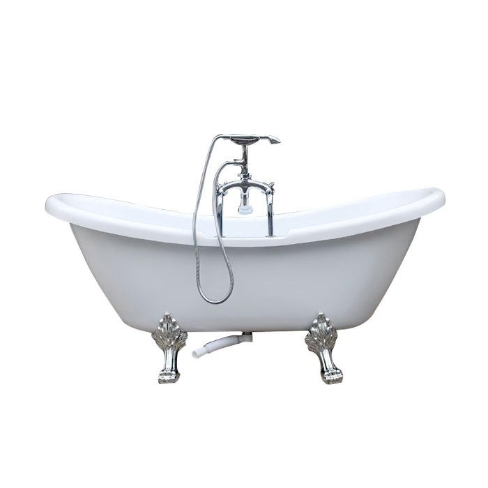 シャワー水栓付き猫足バスタブ 猫脚バスタブ お風呂 浴槽 おしゃれ