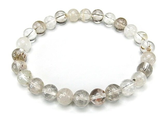 ホワイト ガーデンクォーツ約7mm前後ブレスレット天然石仕事運 | 石