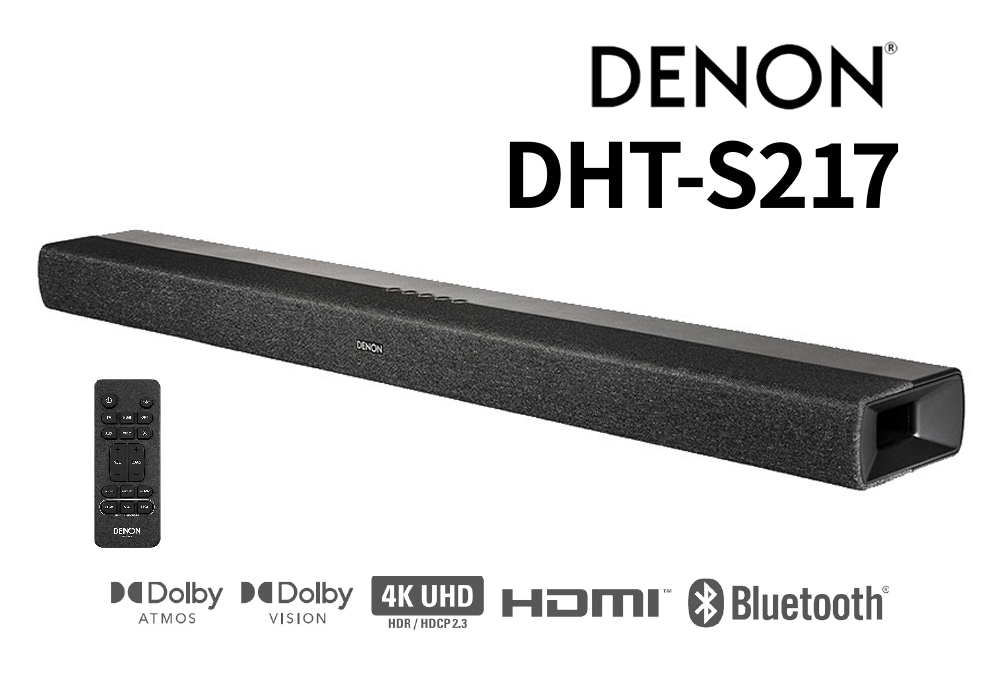 DENON - DHT-S217（DHTS217K）デュアルサブウーハー内蔵Dolby Atmos