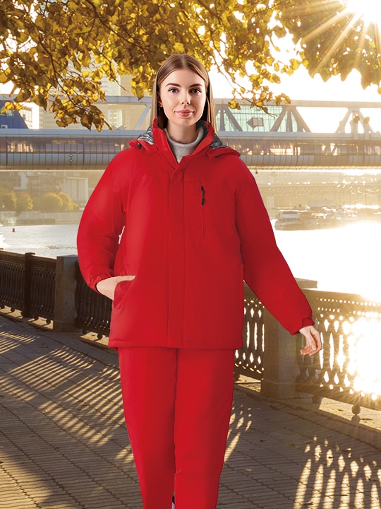 Field Message】48483 裏アルミ防寒ハーフコート(フード付)[防寒]通販