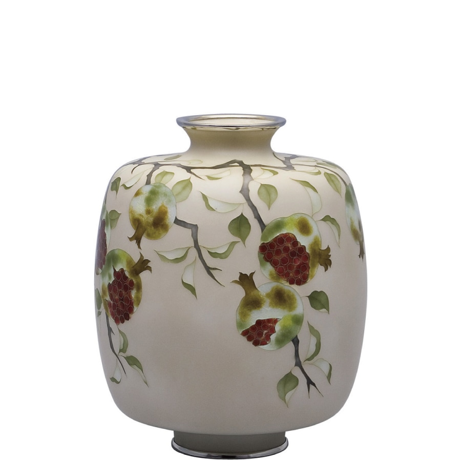 七宝焼き 花瓶（田村丈雅 作） 70号 変形(H21) ざくろ | 花瓶 | 伝統