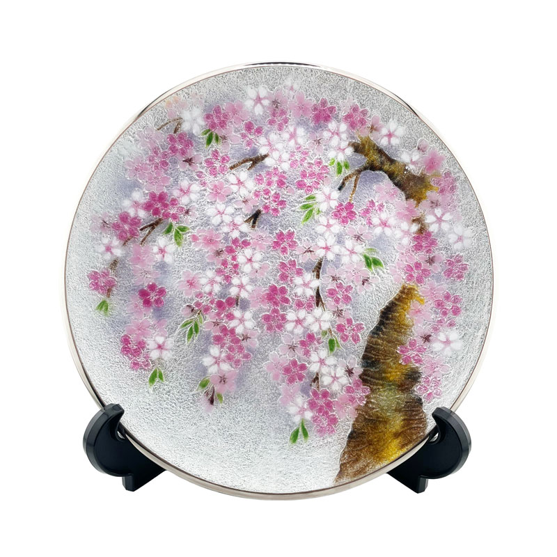 七宝焼き 飾皿 9丸新桜 | 飾皿 丸形 | 伝統工芸品・和風記念品 通販