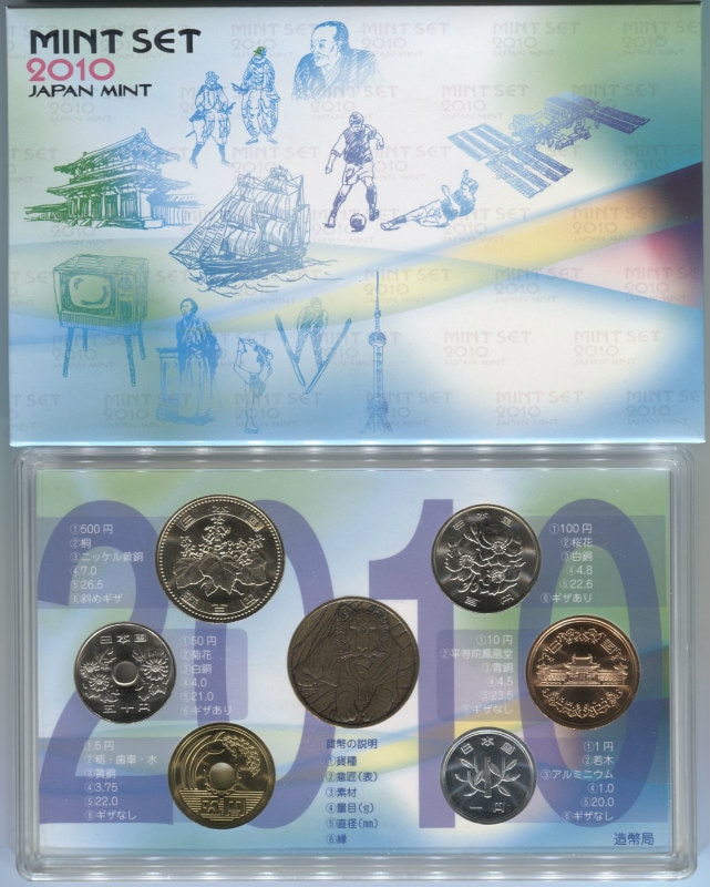 平成22年(2010) 通常ミントセット | ミント・プルーフ貨幣類 | | 東京