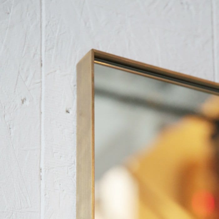 真鍮フレームミラー | 家具,ミラー | オリジナル家具・金物の上手工作所