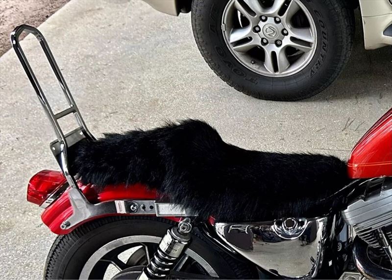 Vintage CHOPPER ファー シート カバー J30526 | バイク 関連