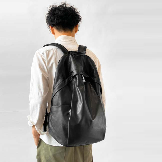 ✨未使用級✨ ADMJ リュック バックパック シュリンク レザー ブラック A.D.M.J. - ADMJ エーディーエムジェイ シュリンクレザー バックパック