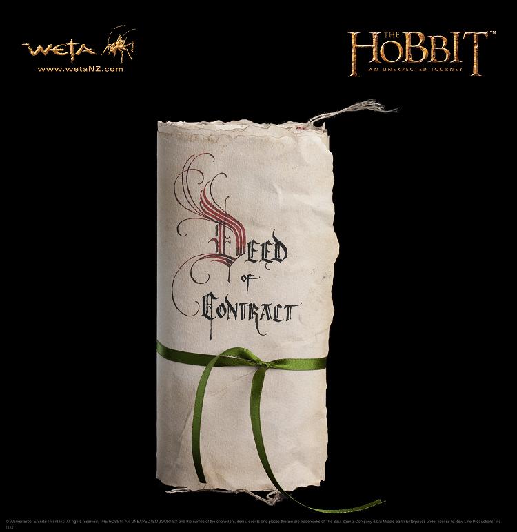 WETA TENZAN | ホビット 思いがけない冒険 ビルボ・バギンズの契約書