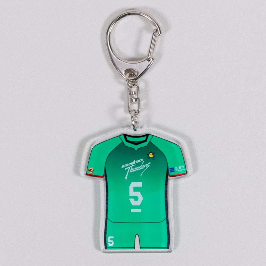 広島サンダーズ ユニフォームキーホルダー 25-26 1st（グリーン