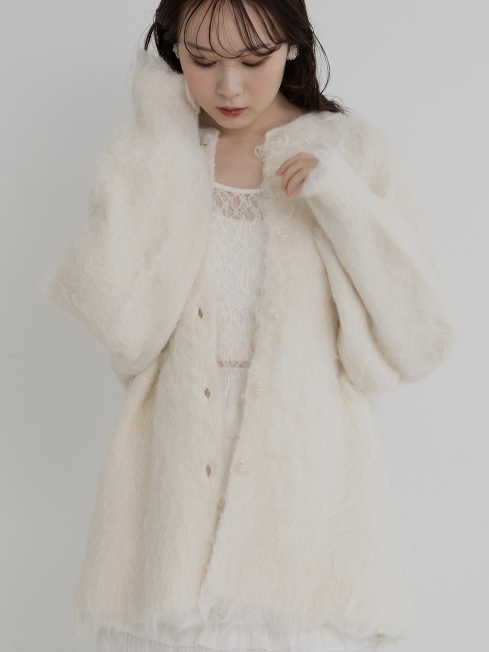 SALE】monster shaggy knit アイボリー ※残りわずか | トップス | JUMELLE