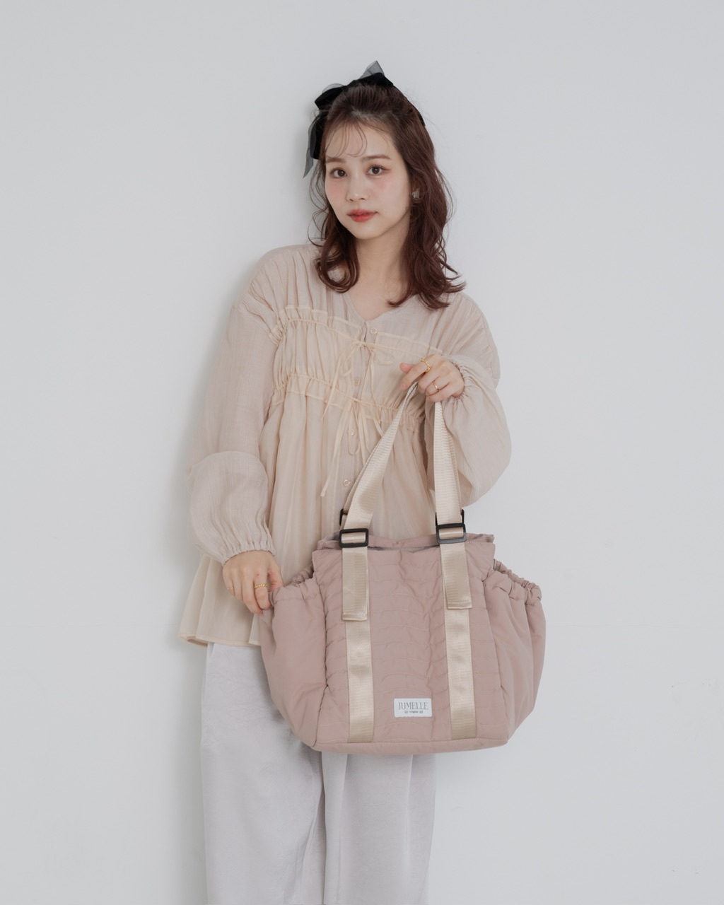 予約販売/2月下旬】multi tote bag ピンク, グレー | バッグ/財布