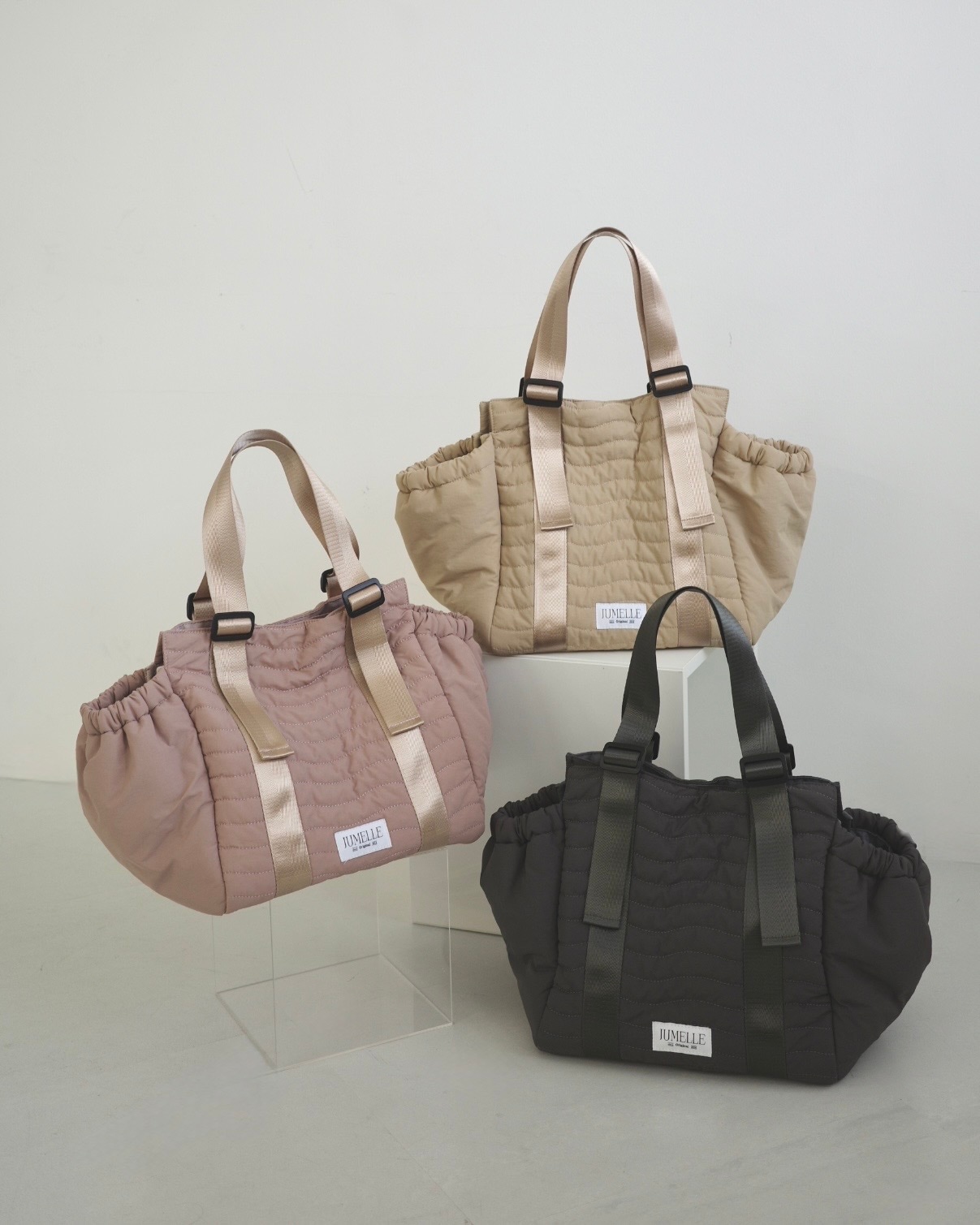 予約販売/2月下旬】multi tote bag ピンク, グレー | バッグ/財布