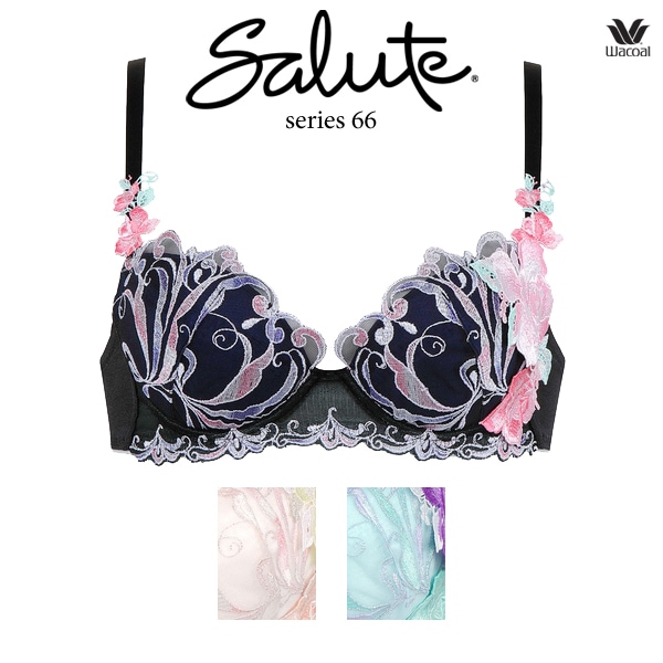 ワコール サルート 66G ブラジャー BTJ466 3/4カップワイヤー P-up