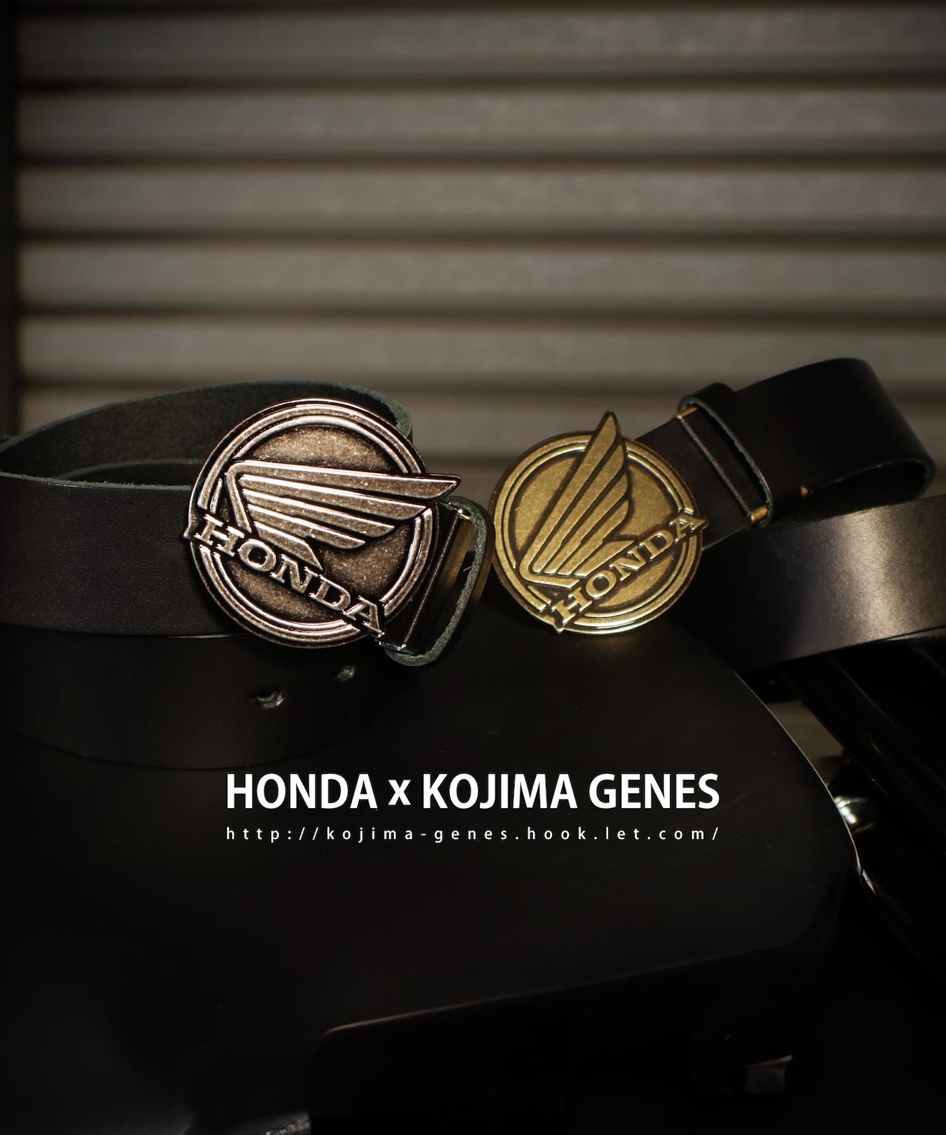 HONDA Collab Wing Leather Belt / ホンダコラボ ウィングレザーベルト